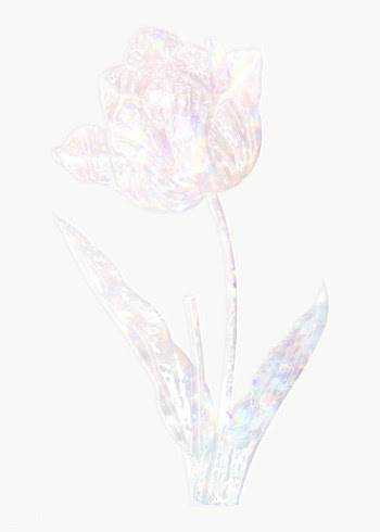 Silver holographic tulip flower design element | Free  transparent png - 2347127
