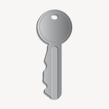 Silver key clipart, illustration vector. | Free Vector - rawpixel
