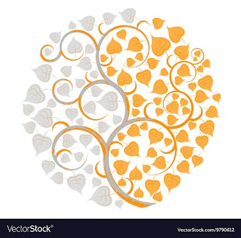 Silver leaf and gold vector image