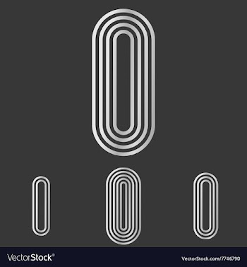 Silver letter i logo design set vector image