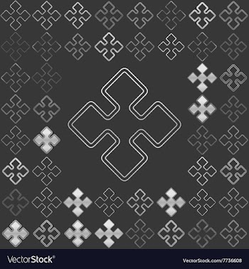 Silver line abstract icon design set vector image