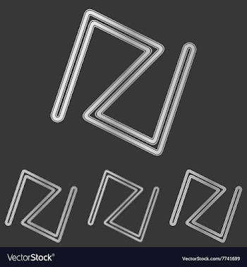 Silver line abstract logo design set vector image