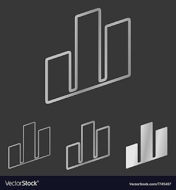 Silver line architecture logo design set vector image