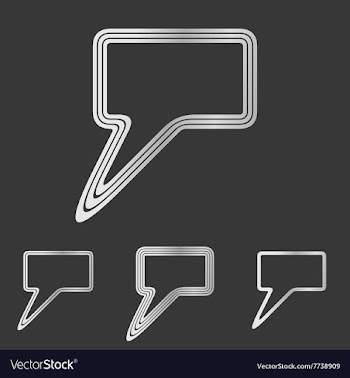 Silver line bubble logo design set vector image