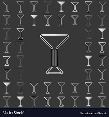 Silver line drink icon design set vector image