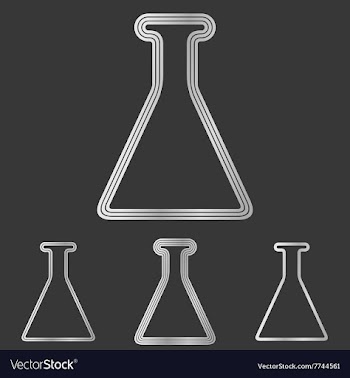 Silver line laboratory logo design set vector image