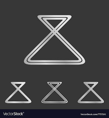 Silver line loop logo design set vector image