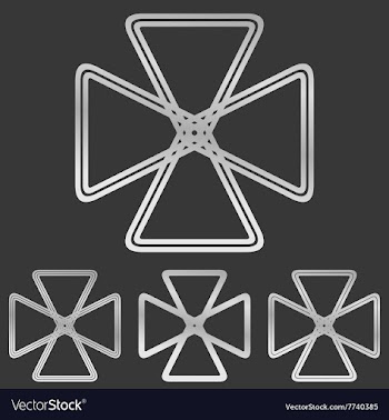 Silver line loop logo design set vector image