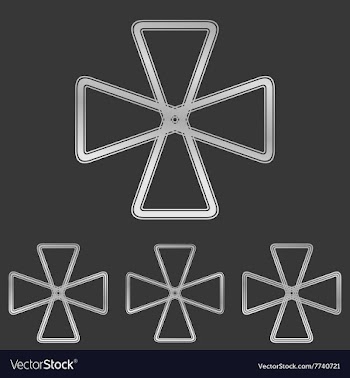 Silver line loop logo design set vector image