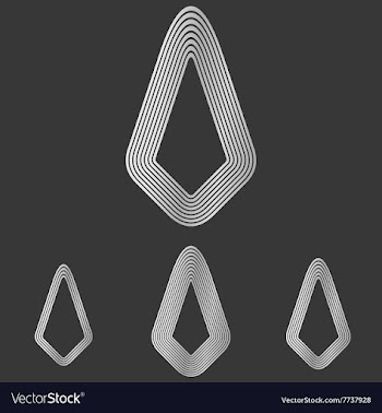 Silver line success logo design set vector image