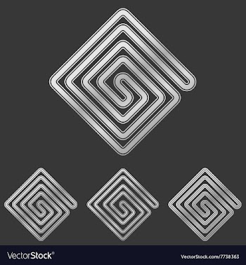 Silver line technology logo design set vector image