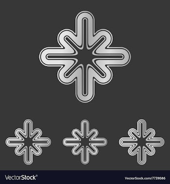 Silver line technology logo design set vector image
