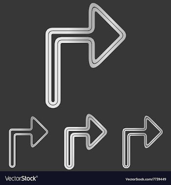 Silver line turning logo design set vector image