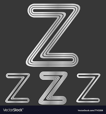 Silver line z logo design set vector image