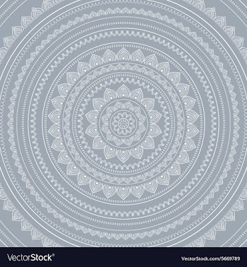  					Silver mandala vector image														