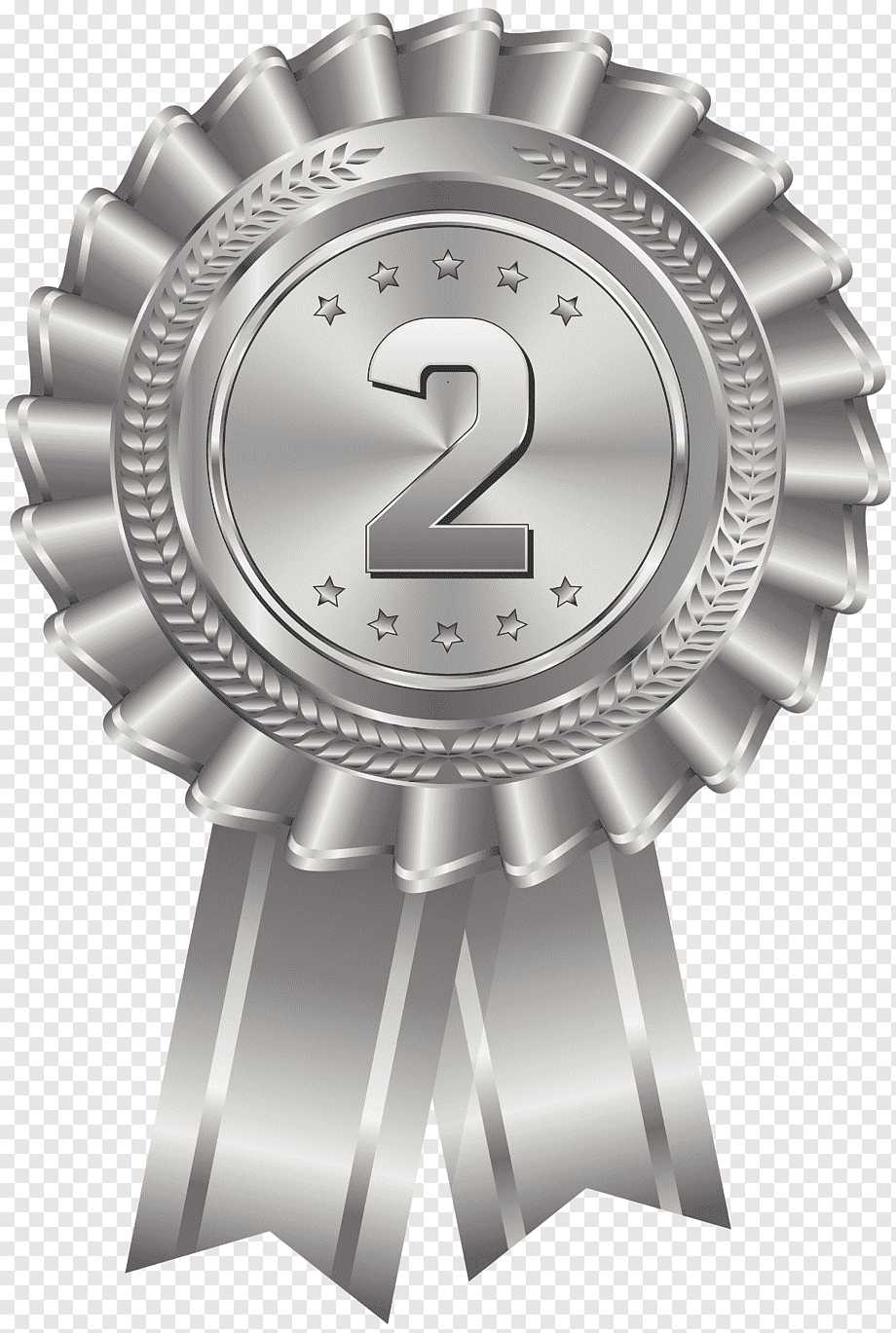 Silver medal Gold medal Award, medal, ribbon, medal, steel png