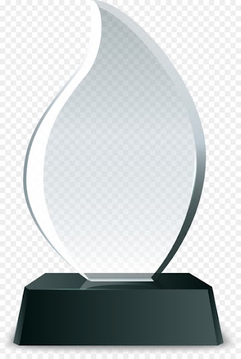 Silver medal Trophy - Crystal medal material 