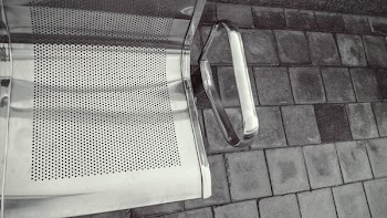 Silver Metal Armchair