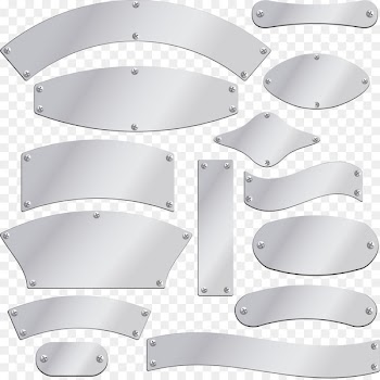Silver Metal Banner - Metal texture silver sign 