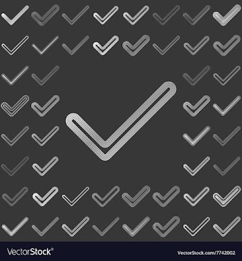Silver metallic confirm logo design set vector image