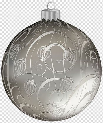 Silver ornament , Christmas ornament Santa Claus , Silver Christmas Ball with Ornaments transparent background PNG clipart