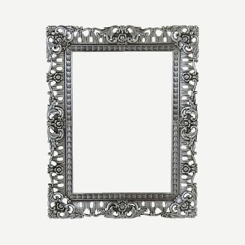 Silver ornamental vintage frame, decor | Free PSD - rawpixel