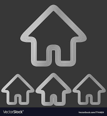 Silver real estate logo design set vector image