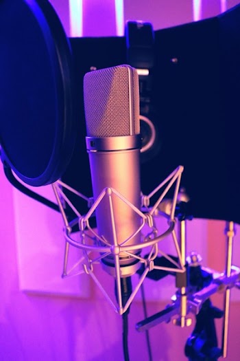 Silver Recording Microphone