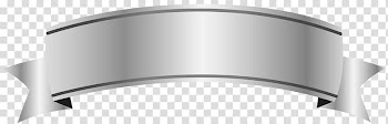Silver ribbon banner transparent background PNG clipart