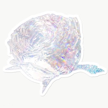 Silver rose holographic style design element sticker | Free  transparent png - 2338046