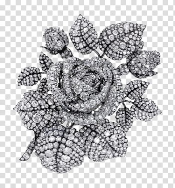 Silver rose illustration transparent background PNG clipart