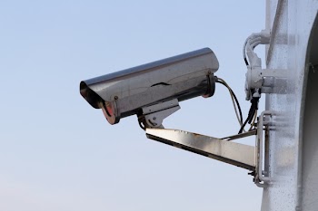Silver Security Camera