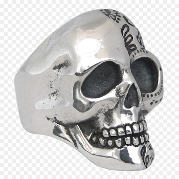 Silver Skull - Rose for stamp tshirts 