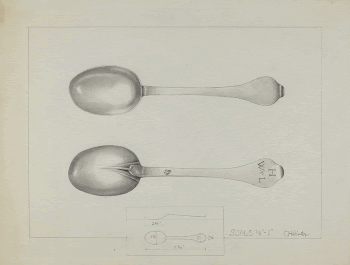Silver Spoon (ca.1936) by Charlotte | Free Photo - rawpixel