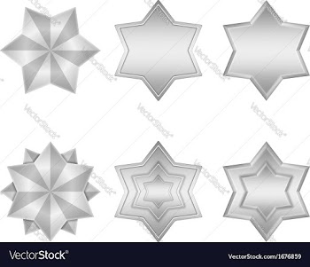  					Silver Stars Icons vector image														