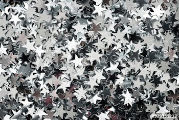 Silver stars patterned background