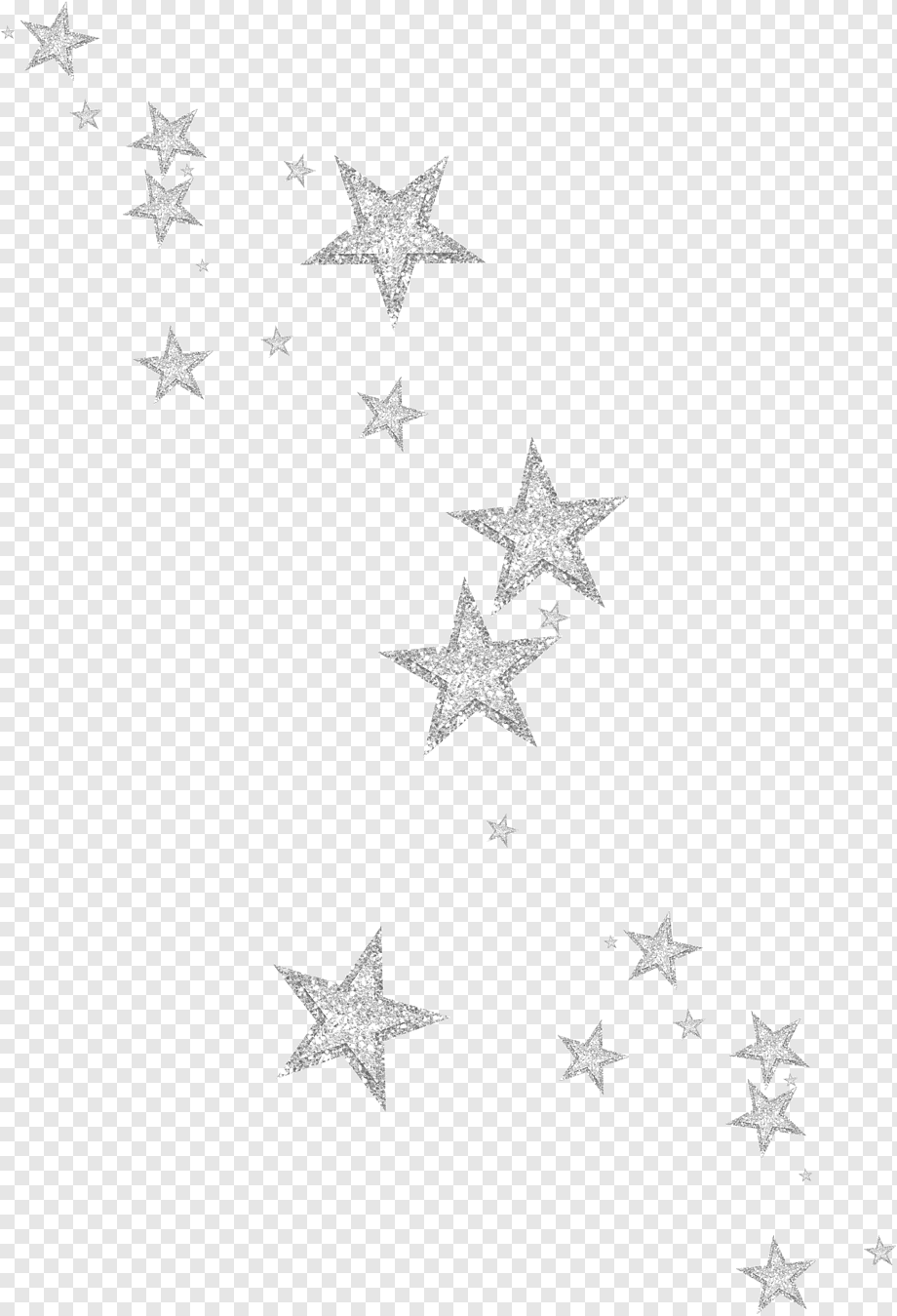 silver stars, White, Creative Christmas, stars, holidays, symmetry png
