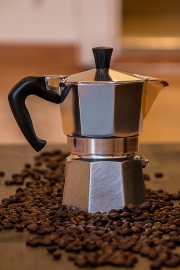 Silver Steel Moka Pot