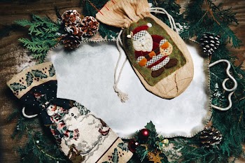 Silver Tray With Christmas Decorations