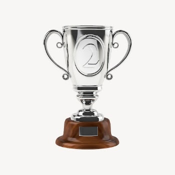 Silver trophy clipart, object illustration | Free Vector - rawpixel