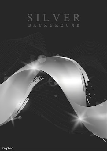 Silver wave abstract background illustration | Free stock vector - 564532
