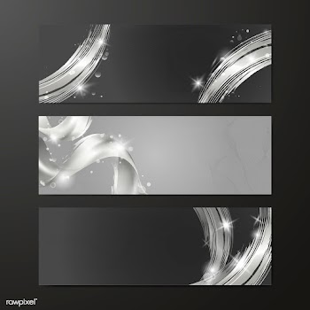 Silver wave abstract background set | Free stock vector - 564531