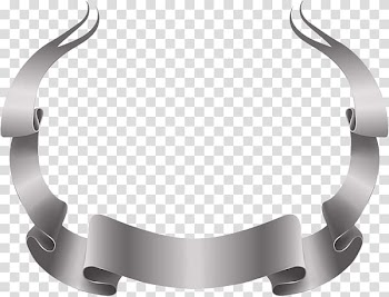 Silver Web banner Material, silver ribbon free transparent background PNG clipart