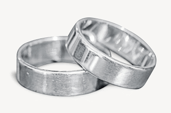 Silver wedding rings, isolated object | Free Photo - rawpixel