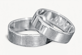 Silver wedding rings, isolated object | Free PSD - rawpixel