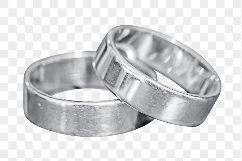 Silver wedding rings png sticker, | Free PNG - rawpixel