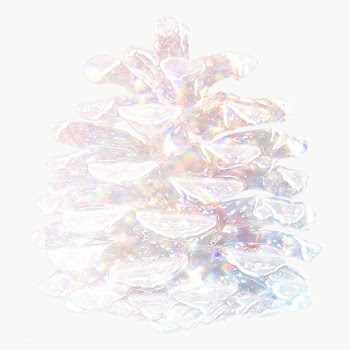 Silvery holographic pine cone design element | Free  transparent png - 2355746