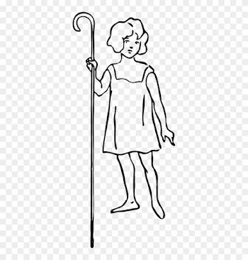 Similar Clip Art - Shepherd Girl Clipart