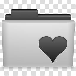 Similiar Folders, gray and black heart folder illustration transparent background PNG clipart