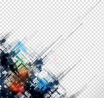 Simple abstract lines background lines, black, green, and blue abstract painting transparent background PNG clipart